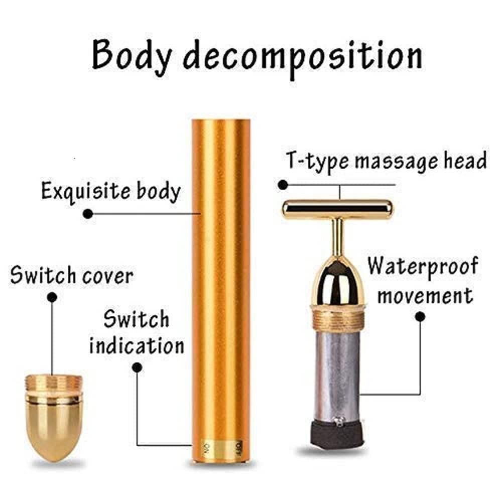 24K Gold Energy Electric Facial Massage Roller