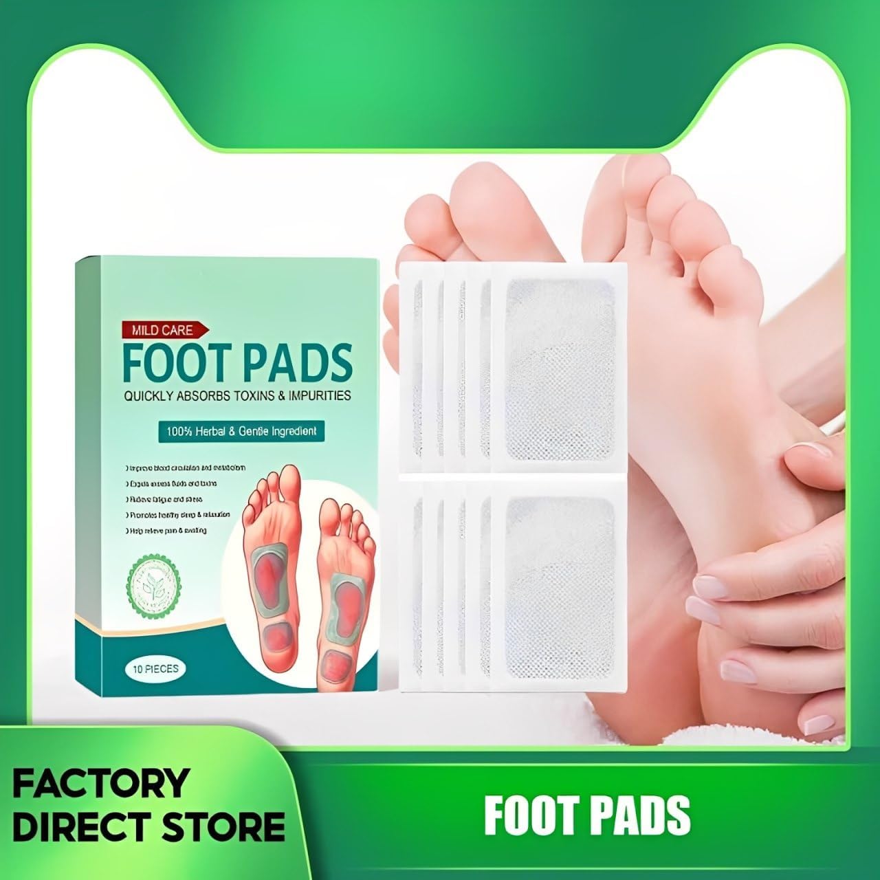 Herbal And Gentle Ingredient Detox Foot Pads (Pack of2)